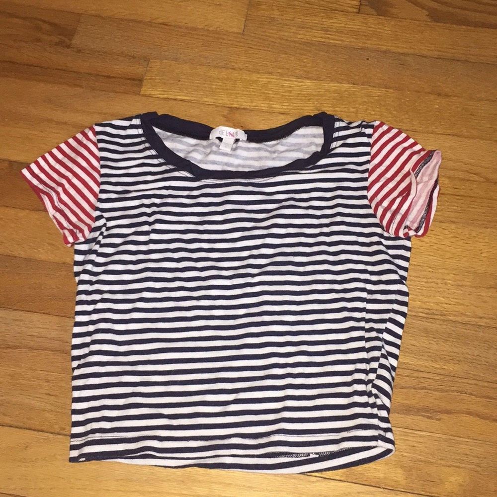 Red White & blue crop top